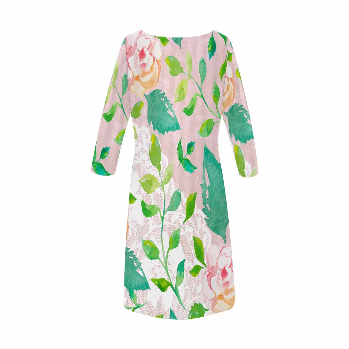 Victorian printed lace loose dress, Design 21