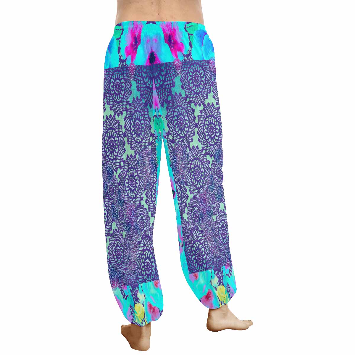 Victorian lace print Haram pants, loose comfy pants design 14