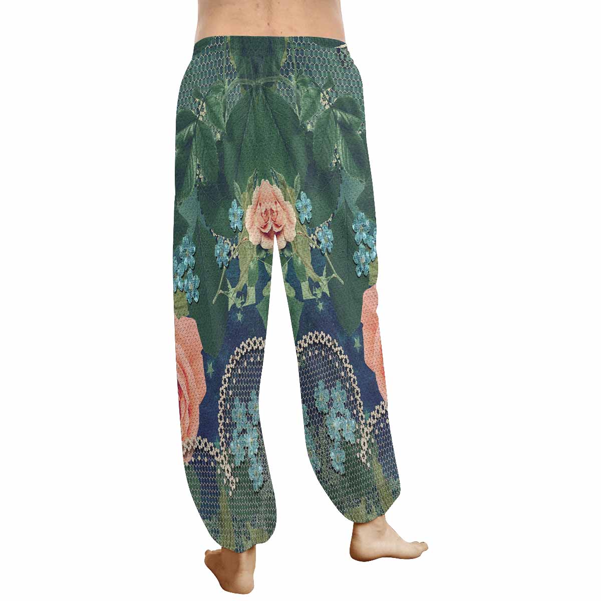 Victorian lace print Haram pants, loose comfy pants design 01