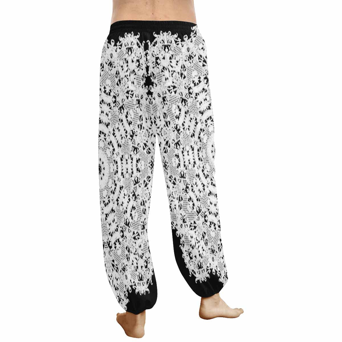 Victorian lace print Haram pants, loose comfy pants design 50
