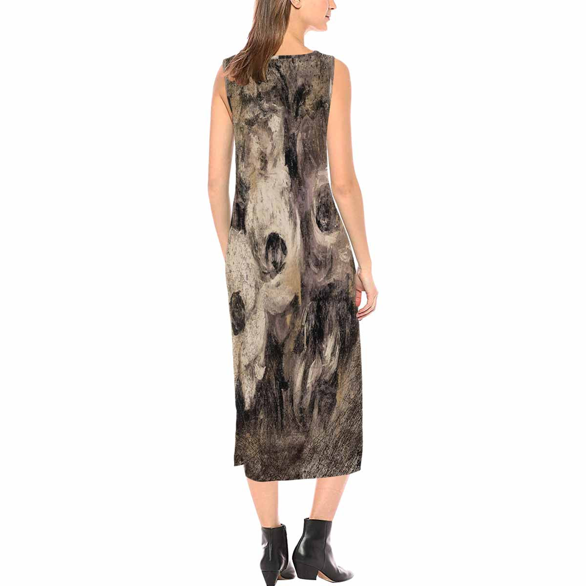 Vintage floral long dress, model D09538 Design 16