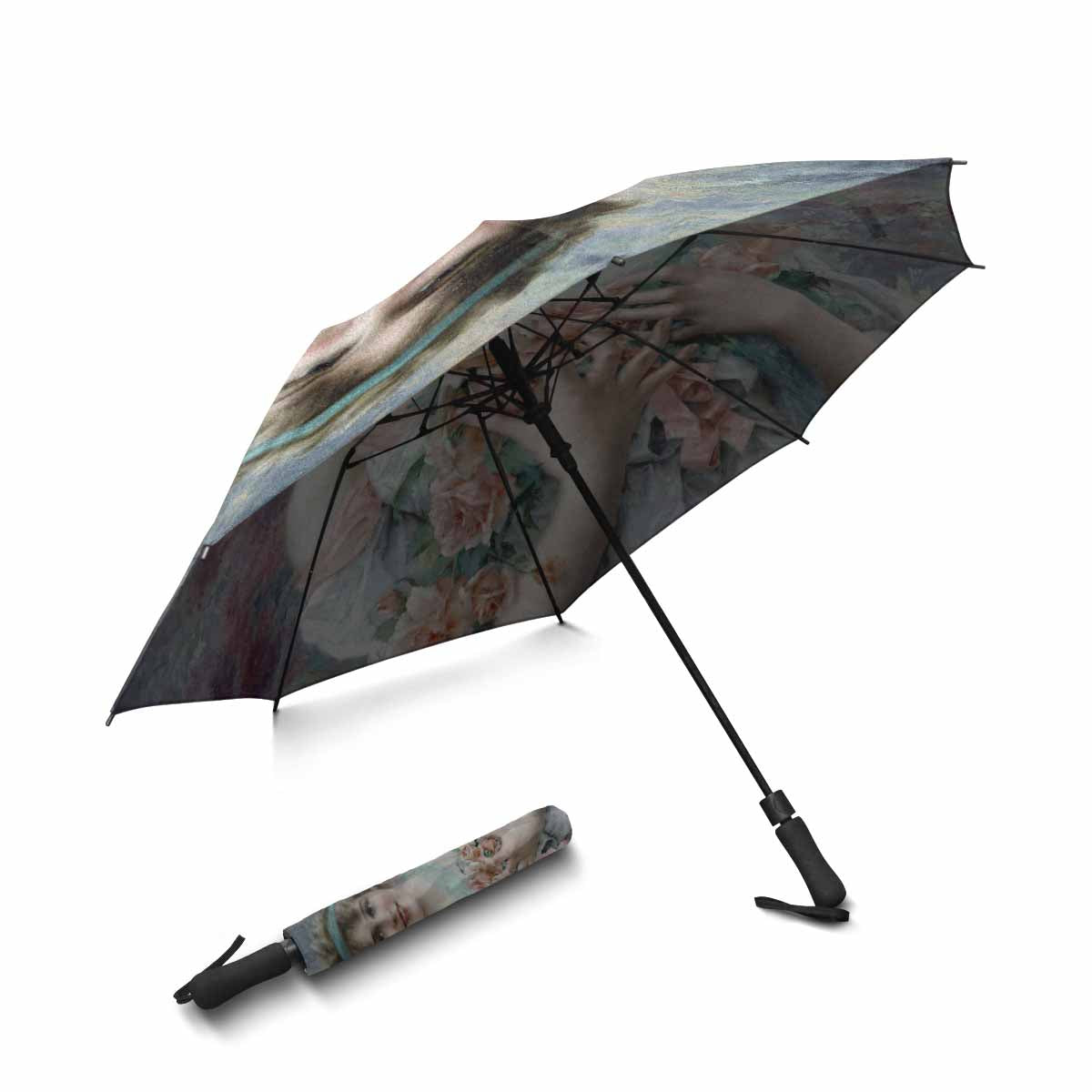 Victorian Lady Design UMBRELLA, Mod u05, The Rose Girl, Model E05-C20