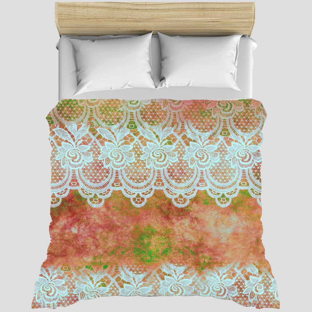 Victorian lace duvet cover, King, queen or twin, Design 31