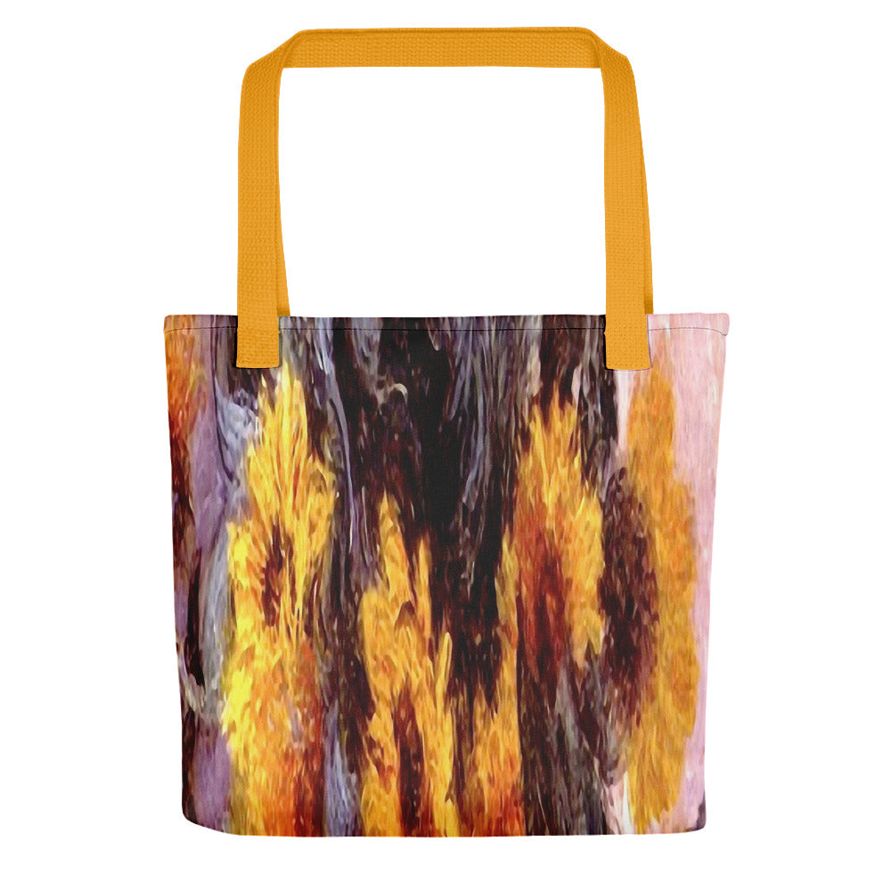 Vintage floral casual tote bag, beach bag, 15 x 15 inch, Design 49