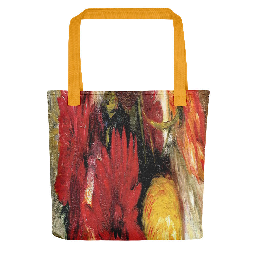 Vintage floral casual tote bag, beach bag, 15 x 15 inch, Design 25