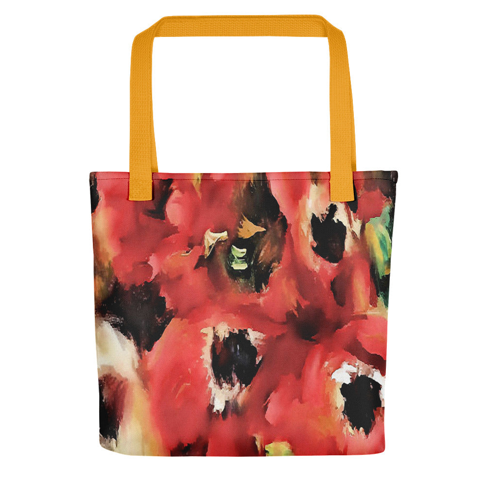 Vintage floral casual tote bag, beach bag, 15 x 15 inch, Design 14