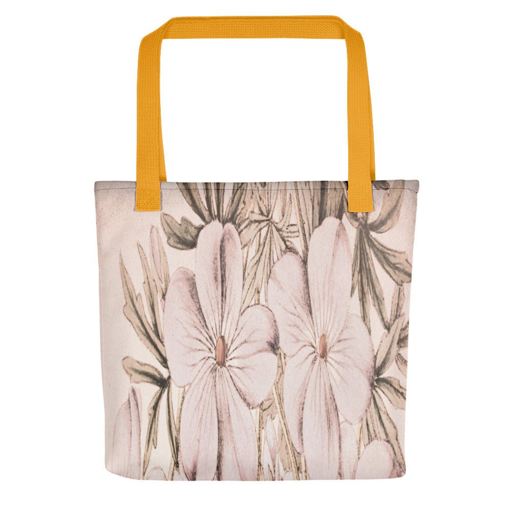 Vintage floral casual tote bag, beach bag, 15 x 15 inch, Design 13x