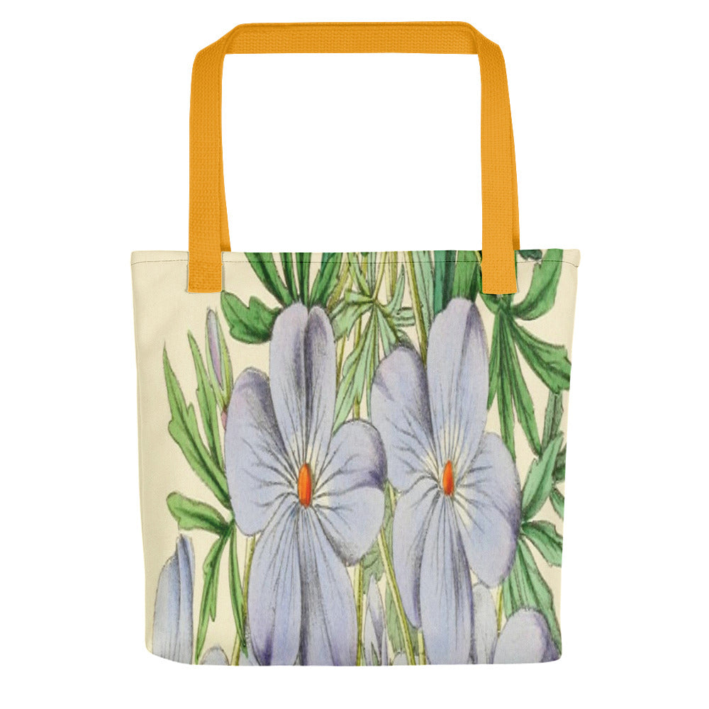 Vintage floral casual tote bag, beach bag, 15 x 15 inch, Design 13