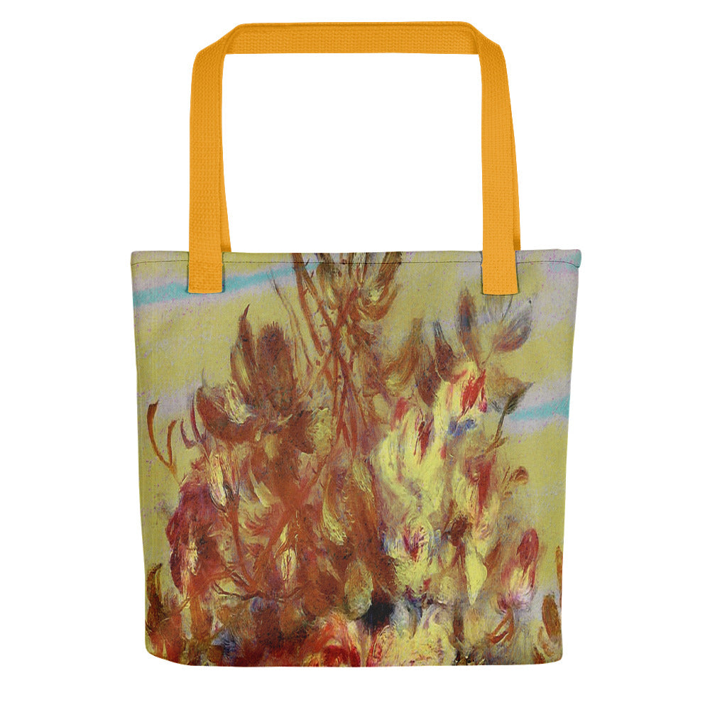 Vintage floral casual tote bag, beach bag, 15 x 15 inch, Design 11
