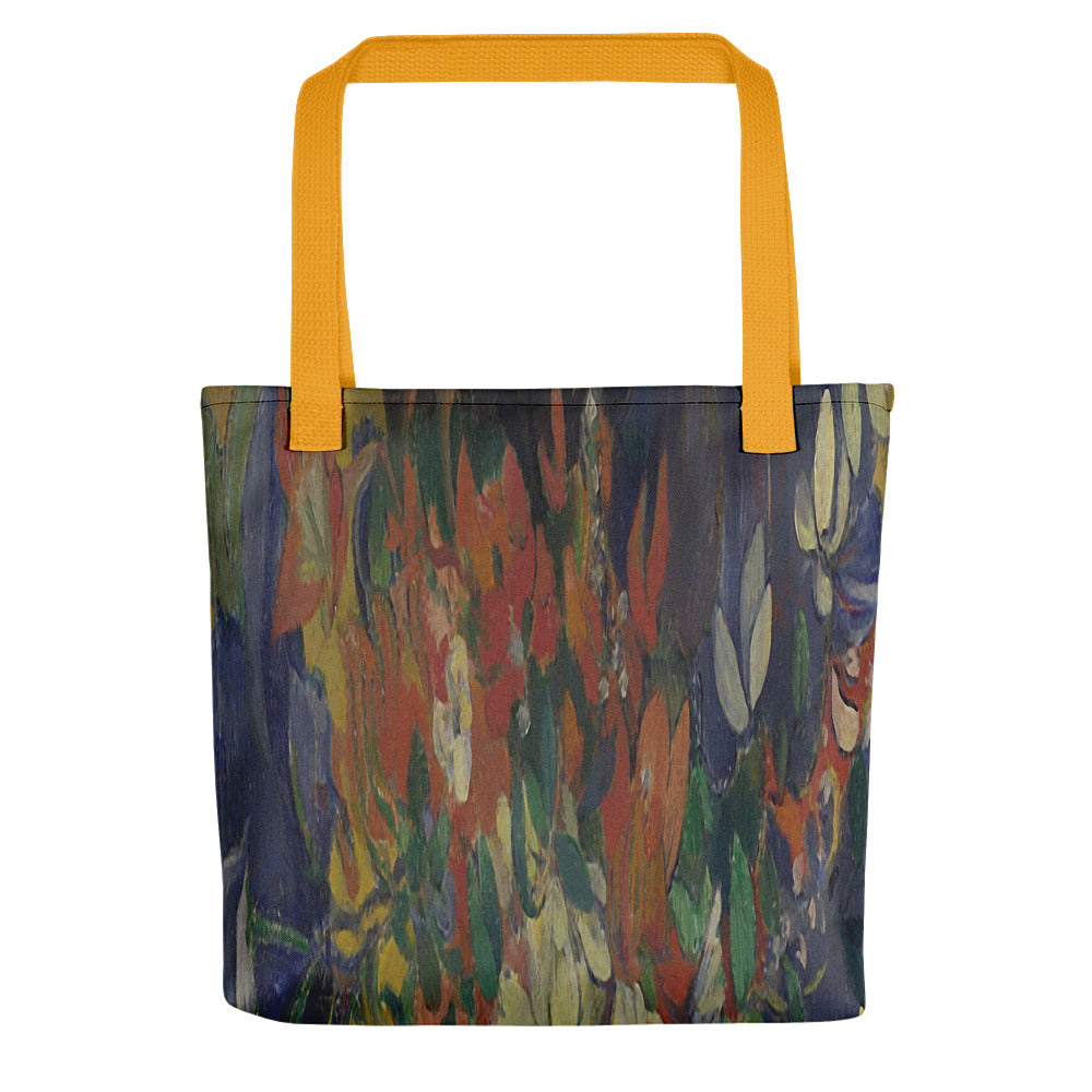 Vintage floral casual tote bag, beach bag, 15 x 15 inch, Design 10
