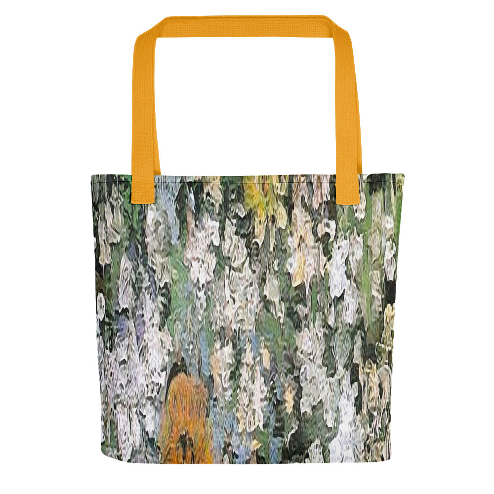 Vintage floral casual tote bag, beach bag, 15 x 15 inch, Design 7