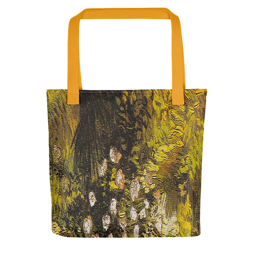 Vintage floral casual tote bag, beach bag, 15 x 15 inch, Design 5
