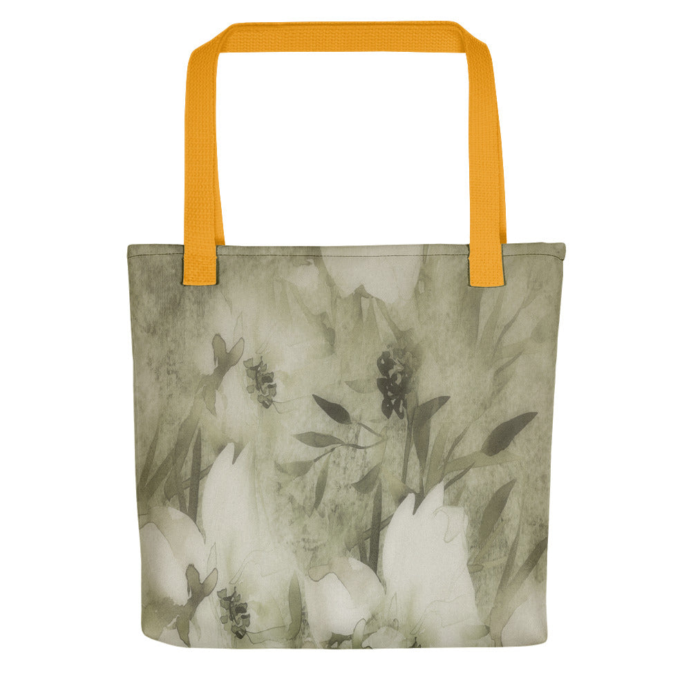 Vintage floral casual tote bag, beach bag, 15 x 15 inch, Design 3x
