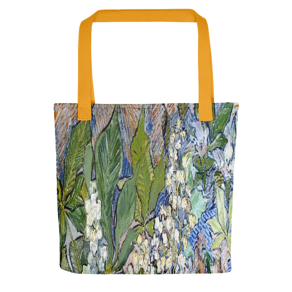 Vintage floral casual tote bag, beach bag, 15 x 15 inch, Design 4