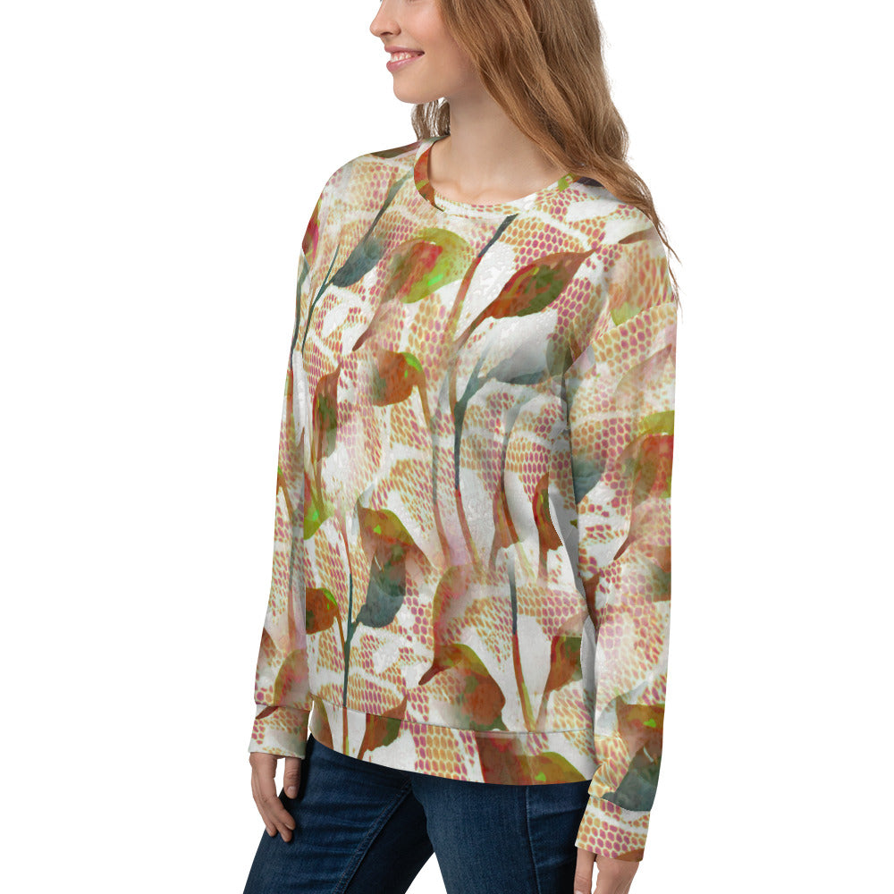 Lace Print sweatshirt, womens long sleeve top, Size XS to 3XL plus size, design 52