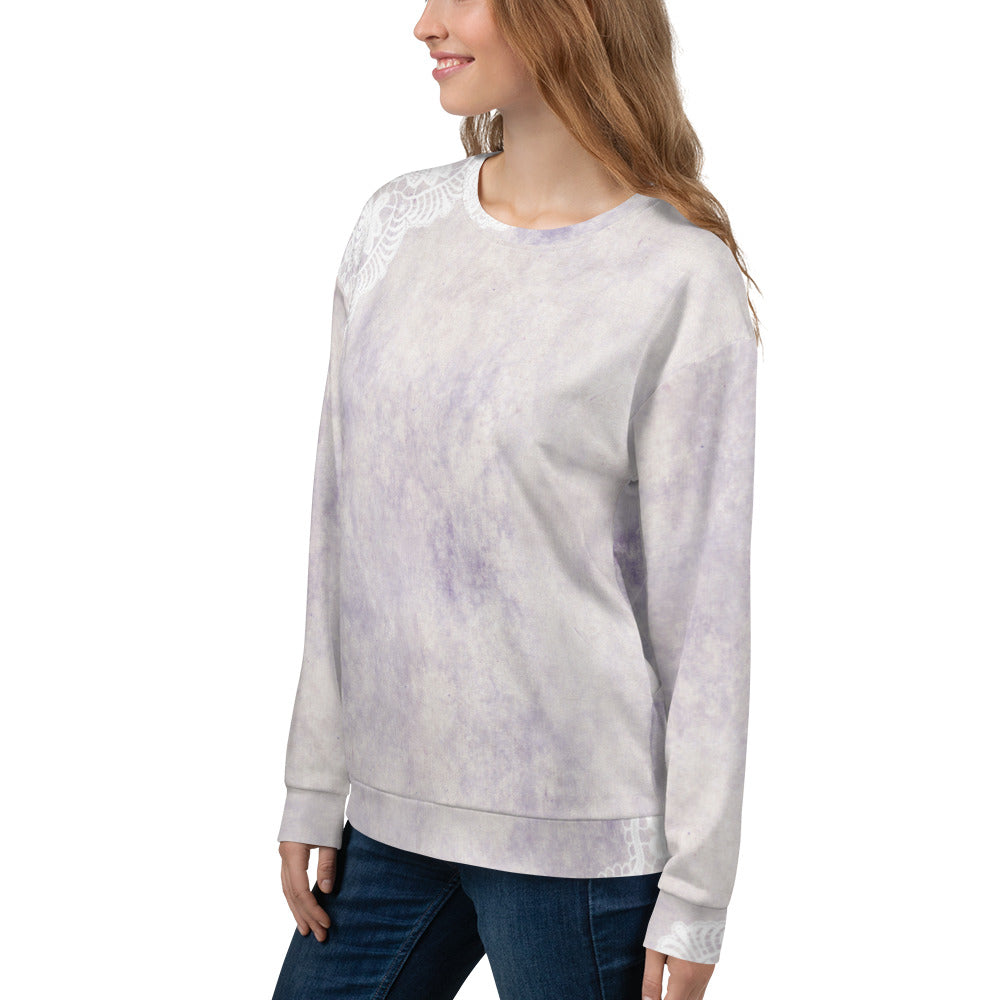 Lace Print sweatshirt, womens long sleeve top, Size XS to 3XL plus size, design 40