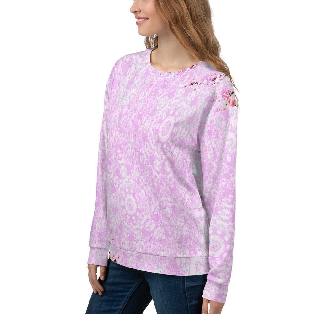 Lace Print sweatshirt, womens long sleeve top, Size XS to 3XL plus size, design 09
