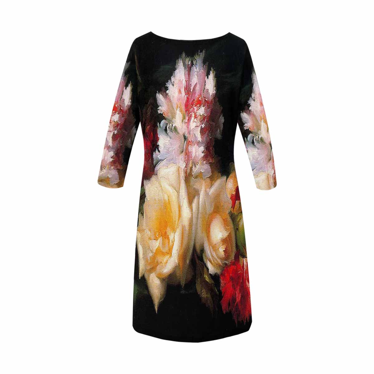 Vintage floral loose dress, model D29532 Design 30