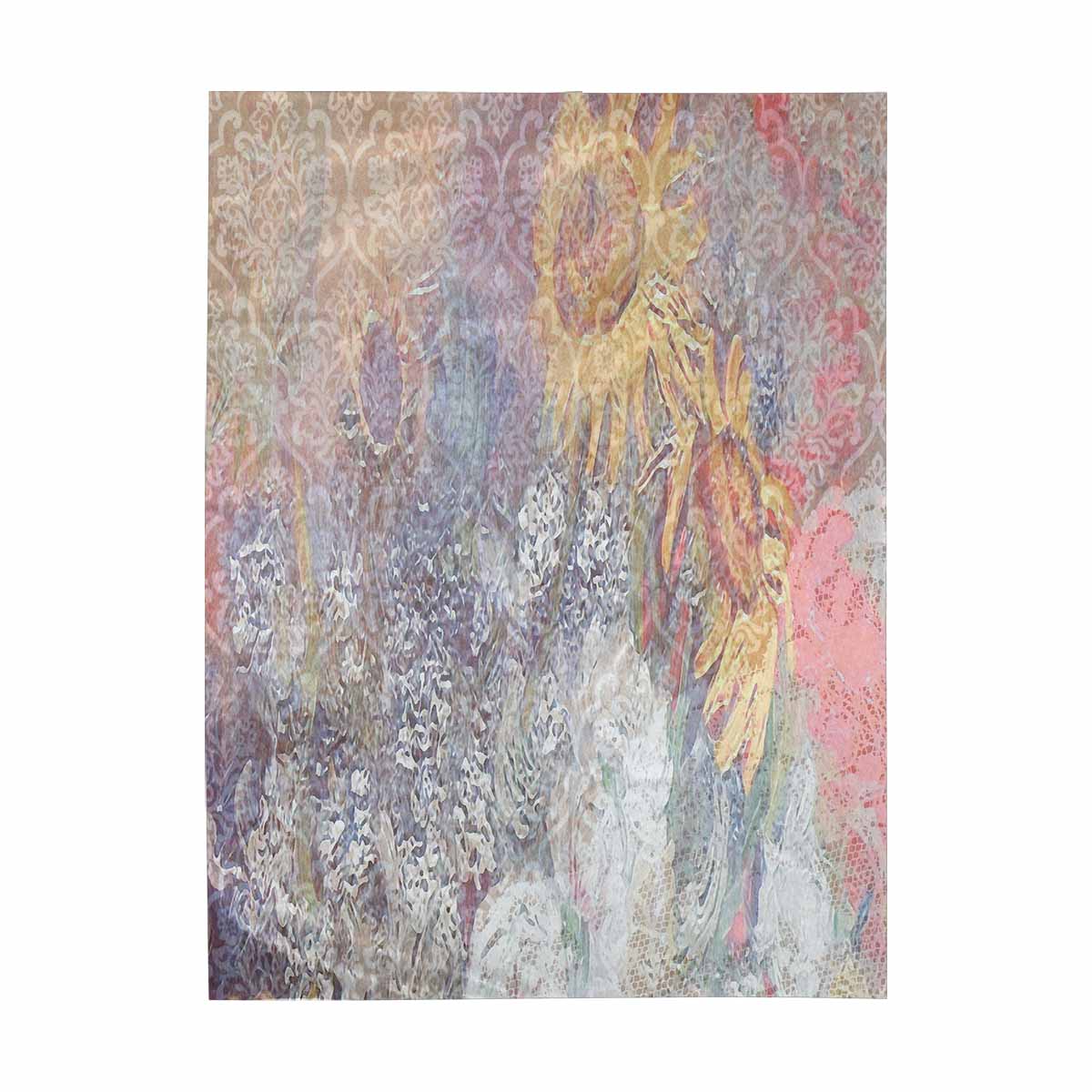 Vintage floral TAPESTRY, LARGE 60 x 80 in, Vertical, Design 54x