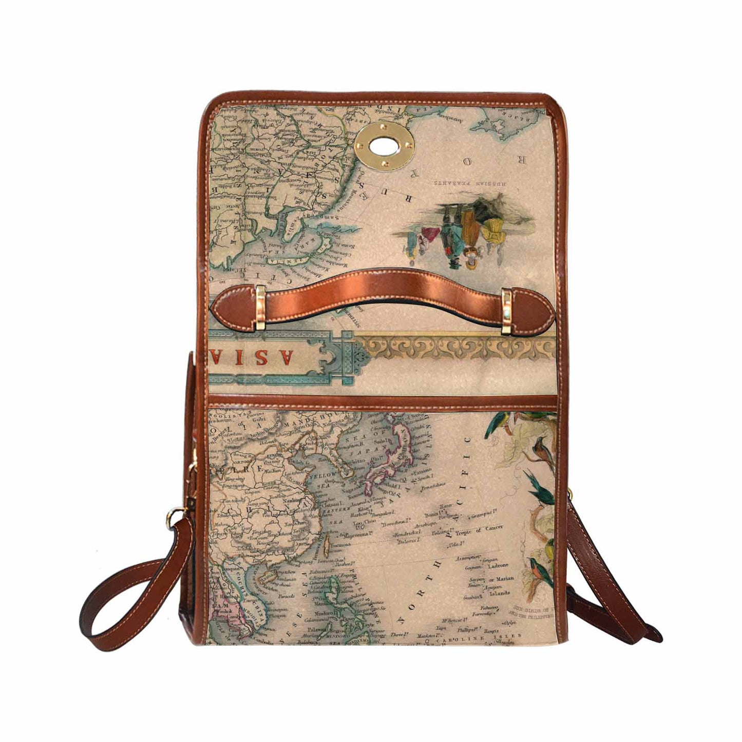 Antique Map Handbag, Model 1695341, Design 37