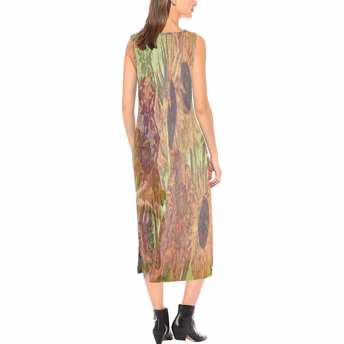 Vintage floral long dress, model D09538 Design 48xx