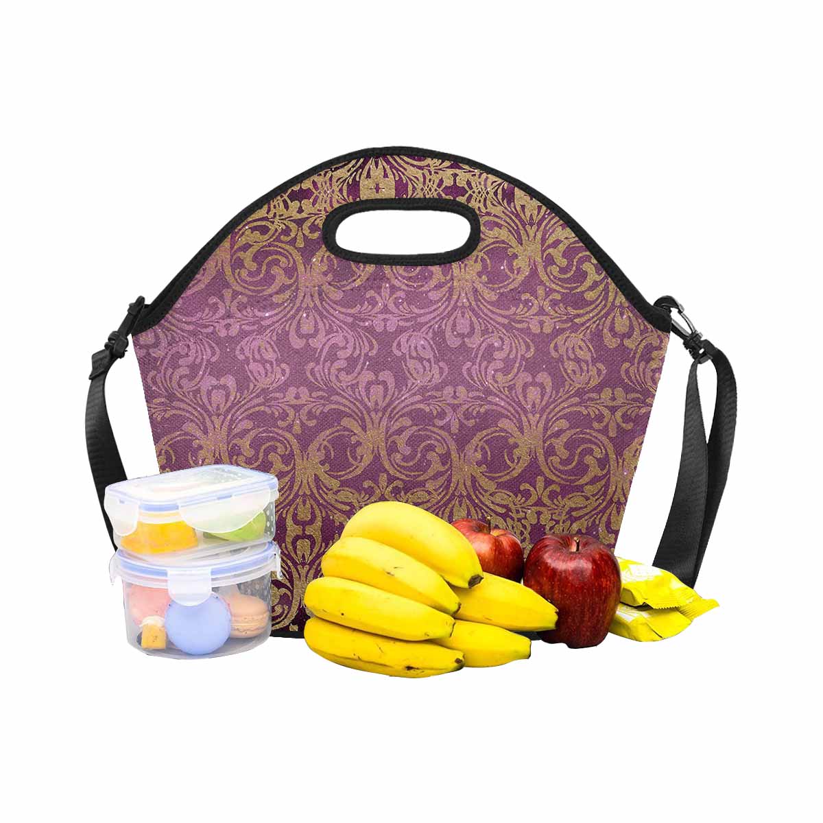 Antique general print, insulated lunch bag, design 42