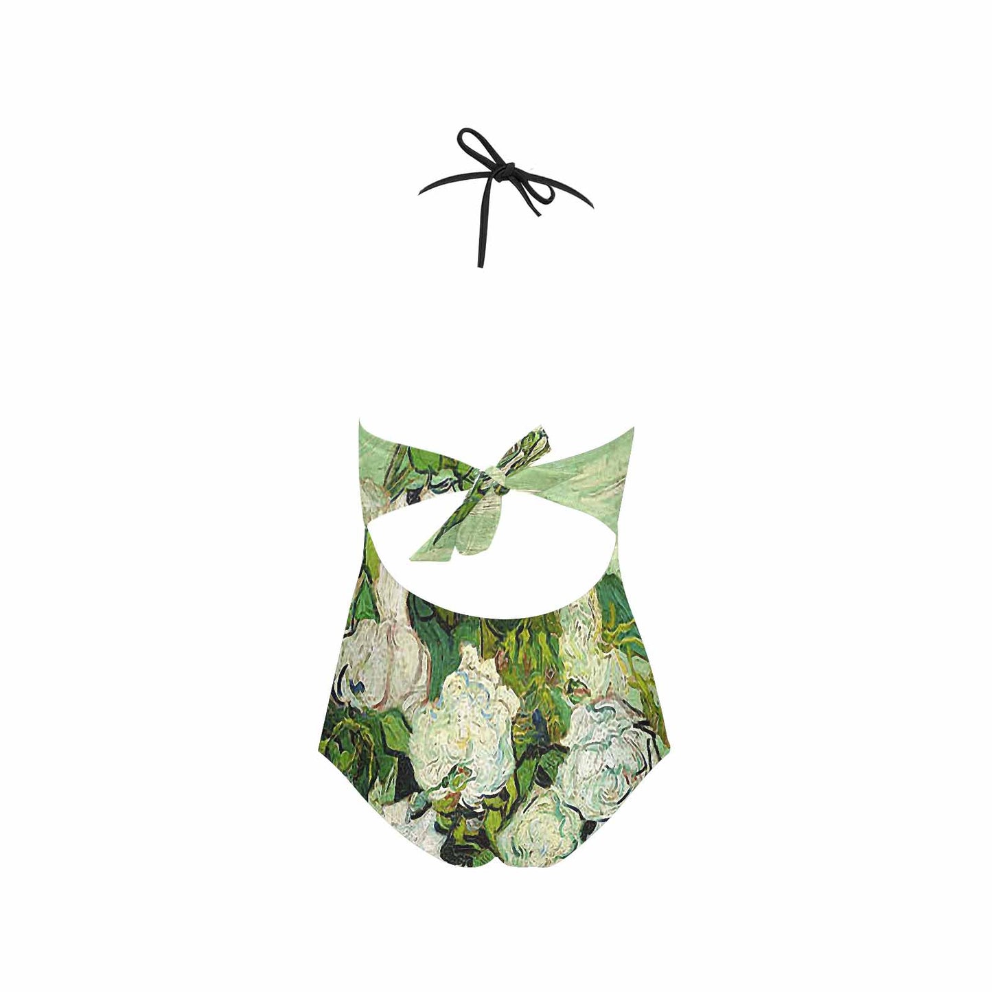 Vintage floral, vintage chest collar, one piece swim wear, Design 45