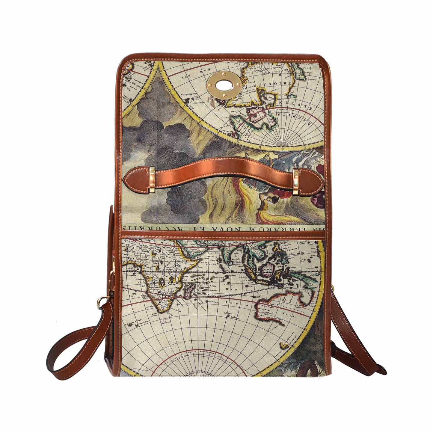 Antique Map Handbag, Model 1695341, Design 19