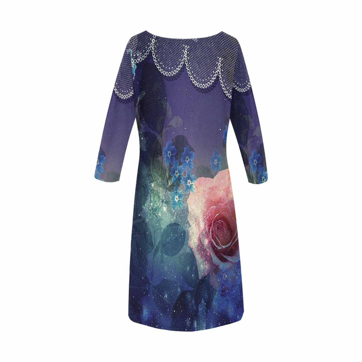 Victorian printed lace loose dress, Design 02