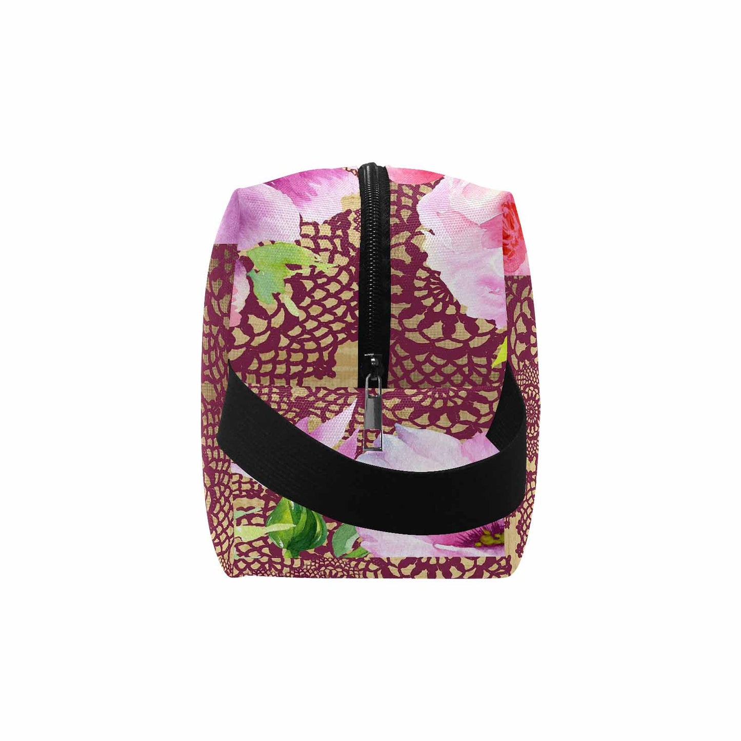 Victorian lace print toiletry comestic bag, design 13