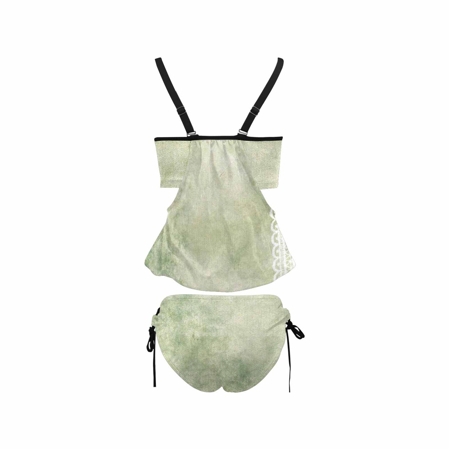 Tankini cover belly swim wear, Printed Victorian lace design 42