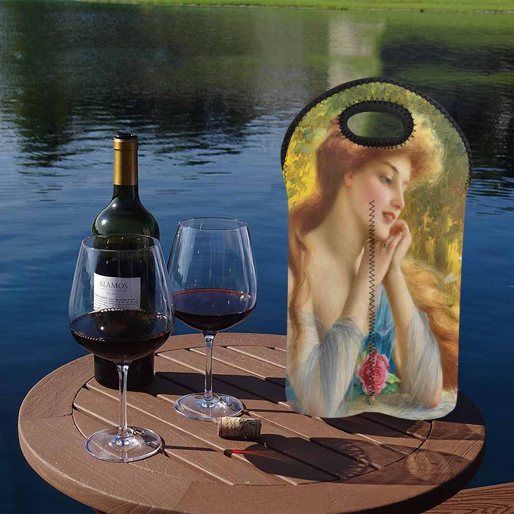 Victorian lady design 2 Bottle wine bag, Reverie 2