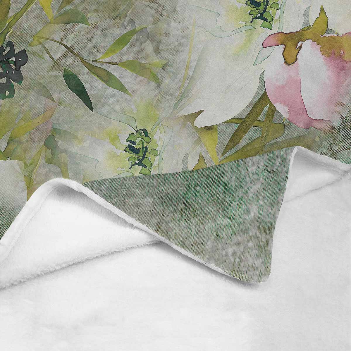 Vintage Floral BLANKET, LARGE 60 in x 80 in, Design 03 C50