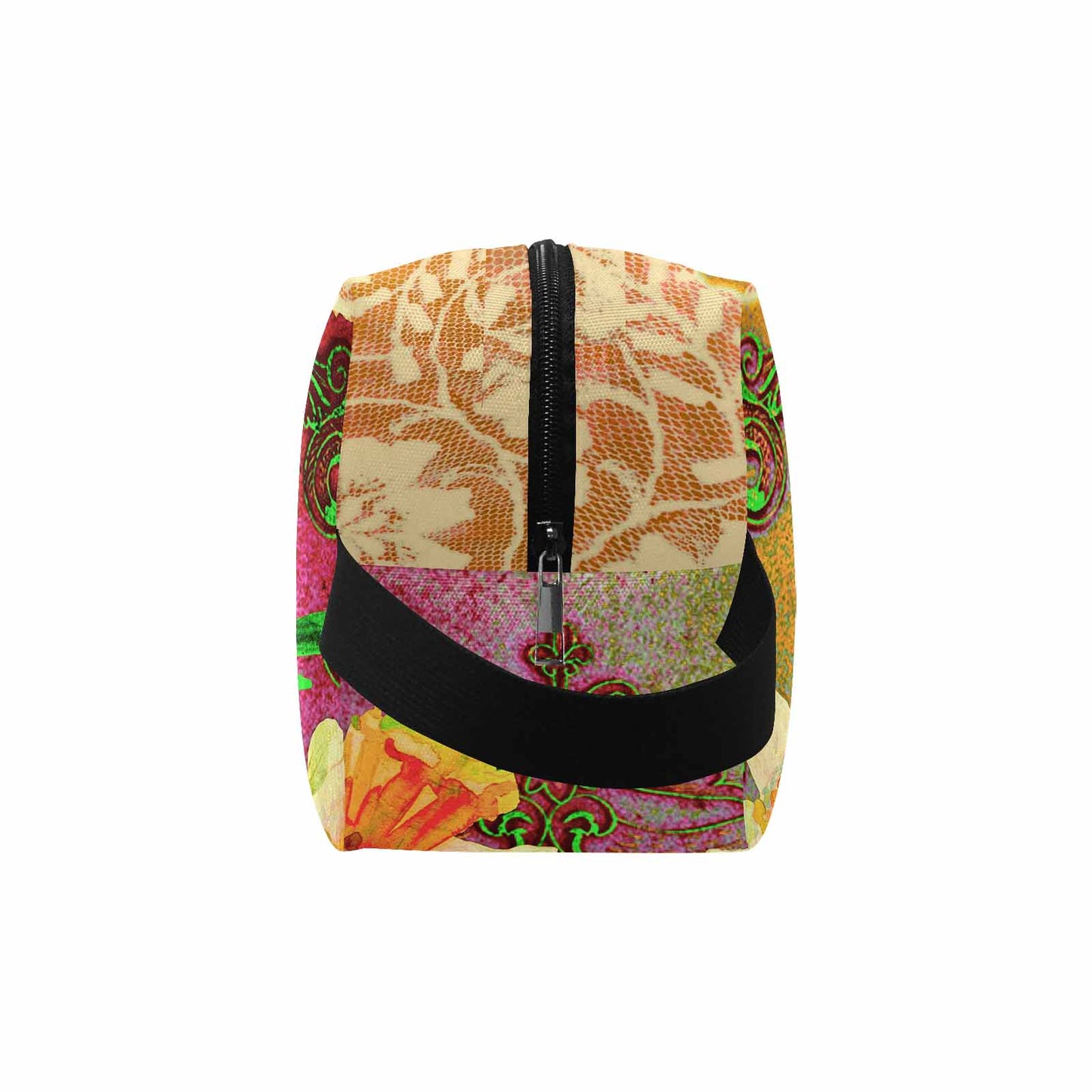 Victorian lace print toiletry comestic bag, design 48