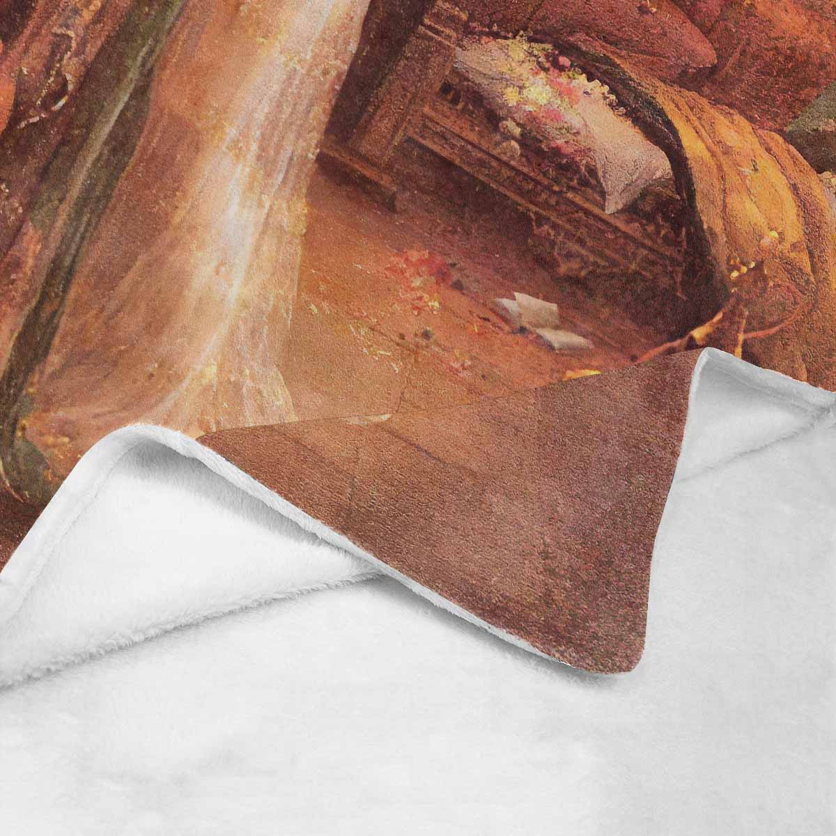 Victorian Lady Design BLANKET, LARGE 60 in x 80 in, The Secret Message