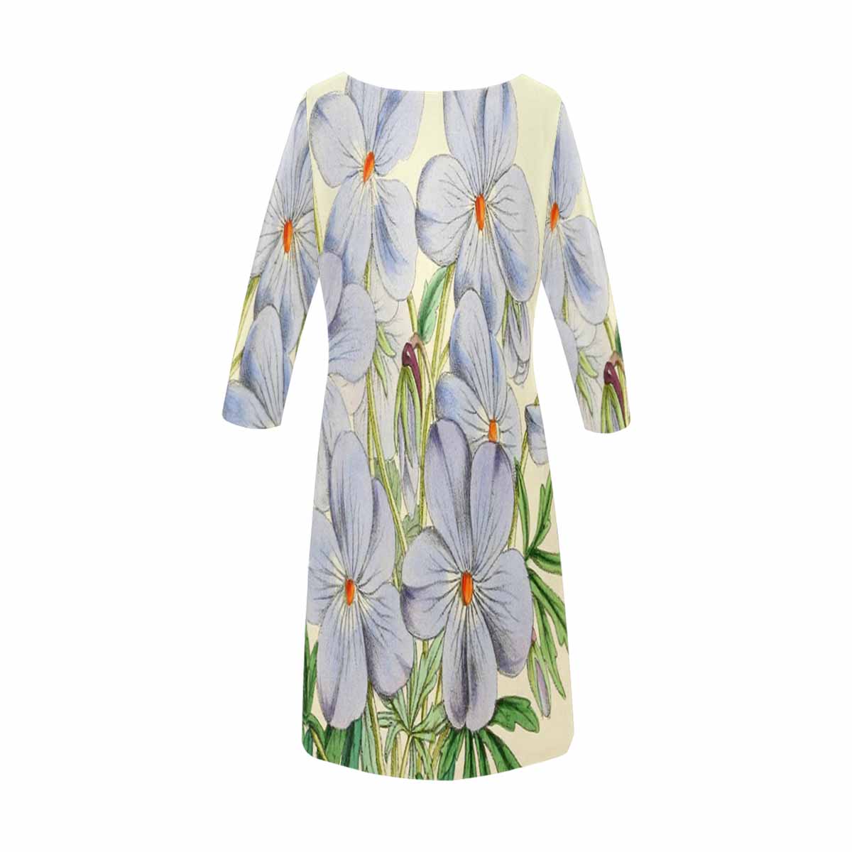 Vintage floral loose dress, model D29532 Design 13