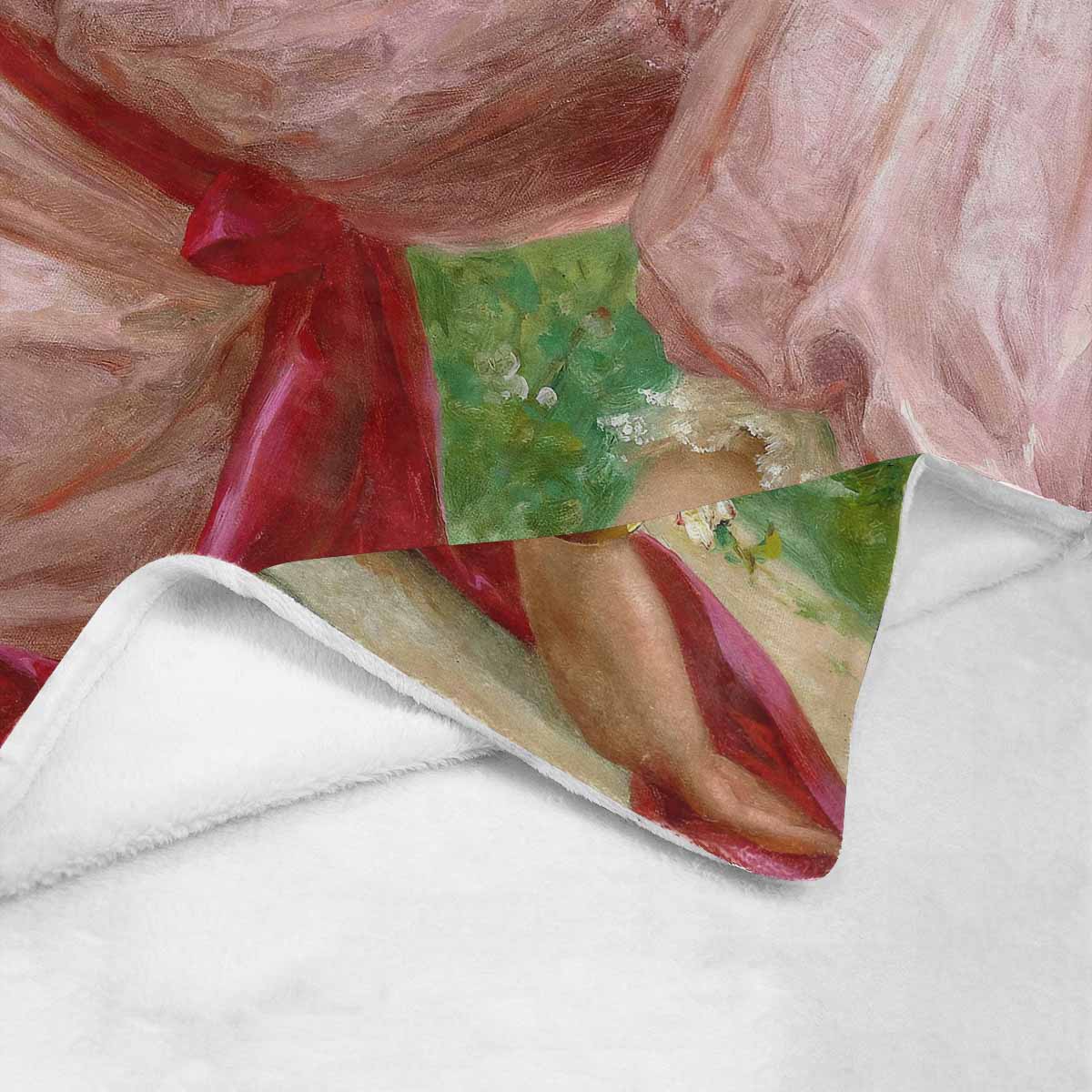 Victorian Lady Design BLANKET, LARGE 60 in x 80 in, Pretty In Pink