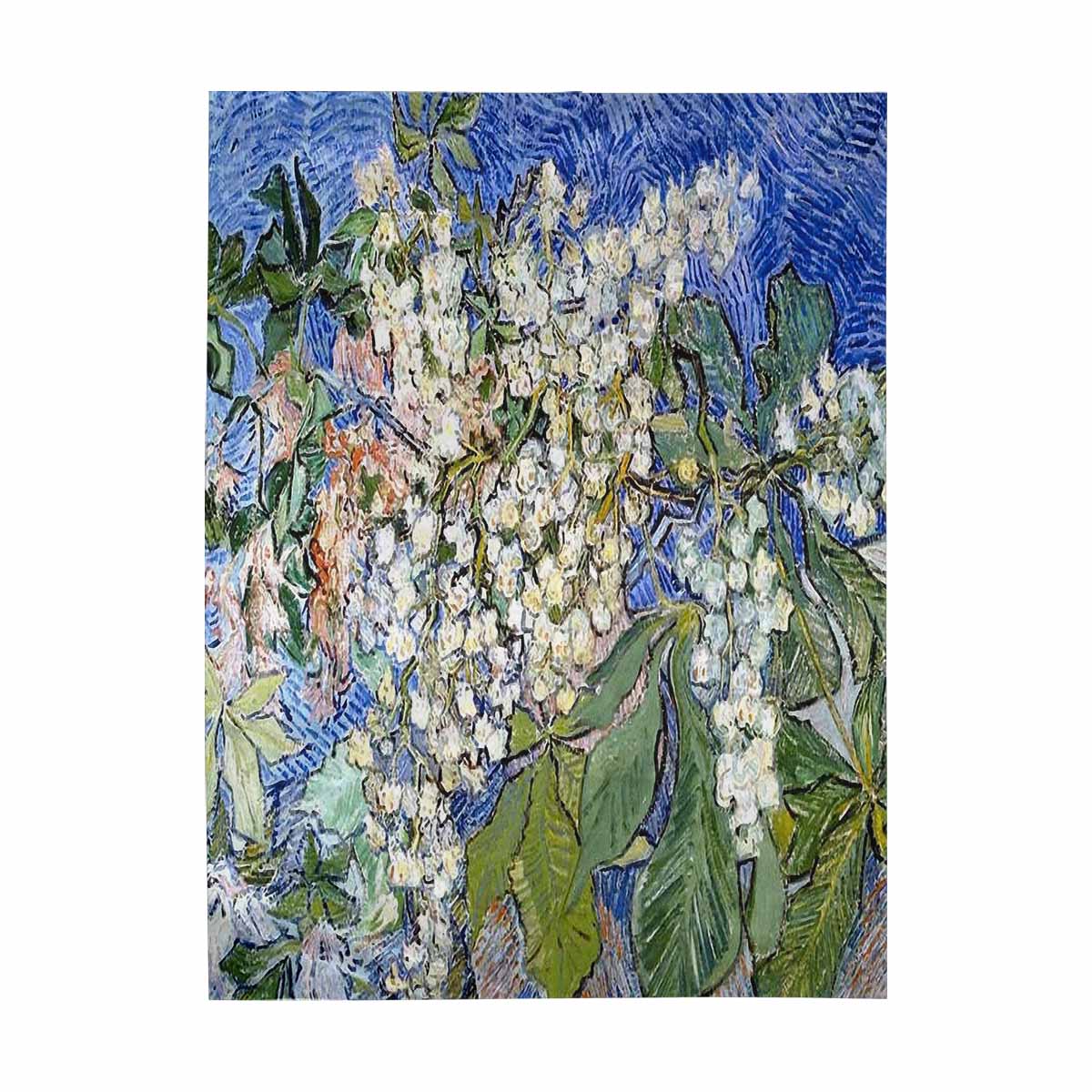 Vintage floral TAPESTRY, LARGE 60 x 80 in, Vertical, Design 04