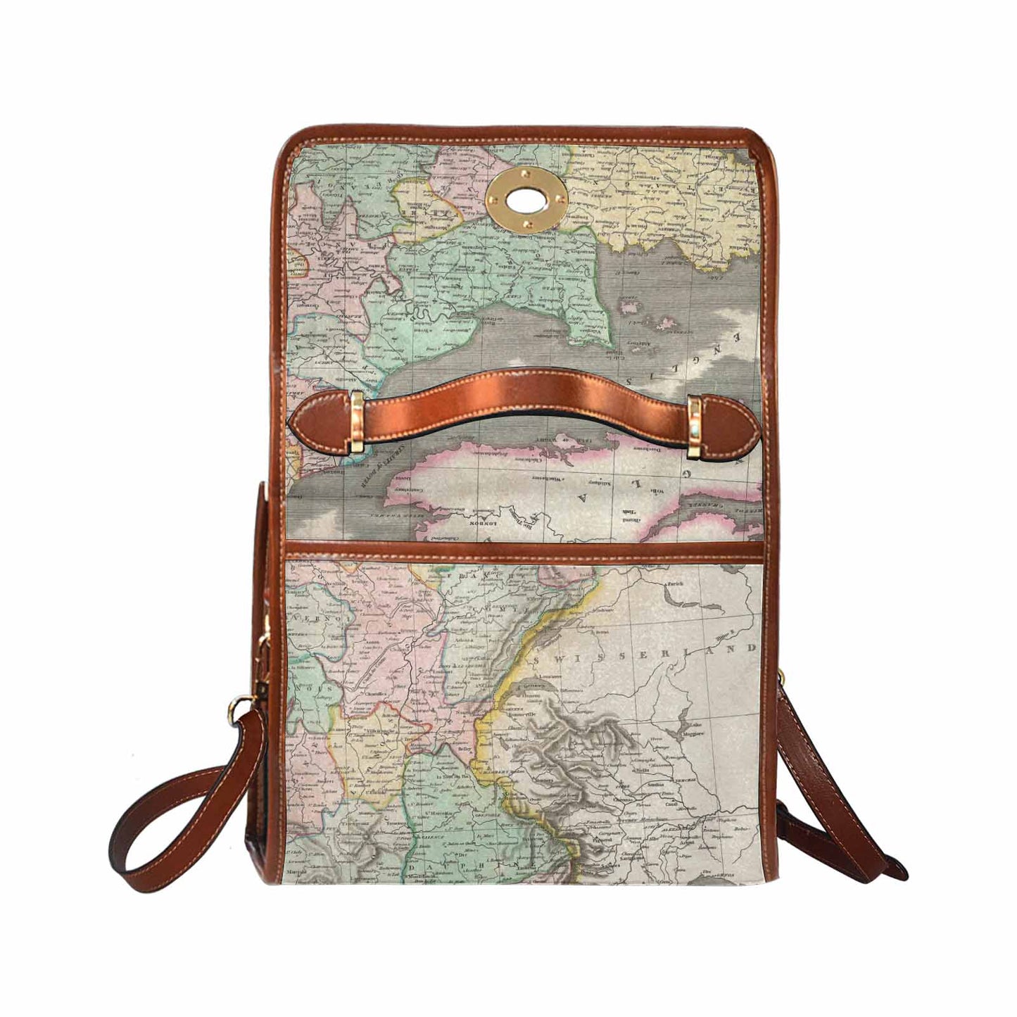Antique Map Handbag, Model 1695341, Design 39