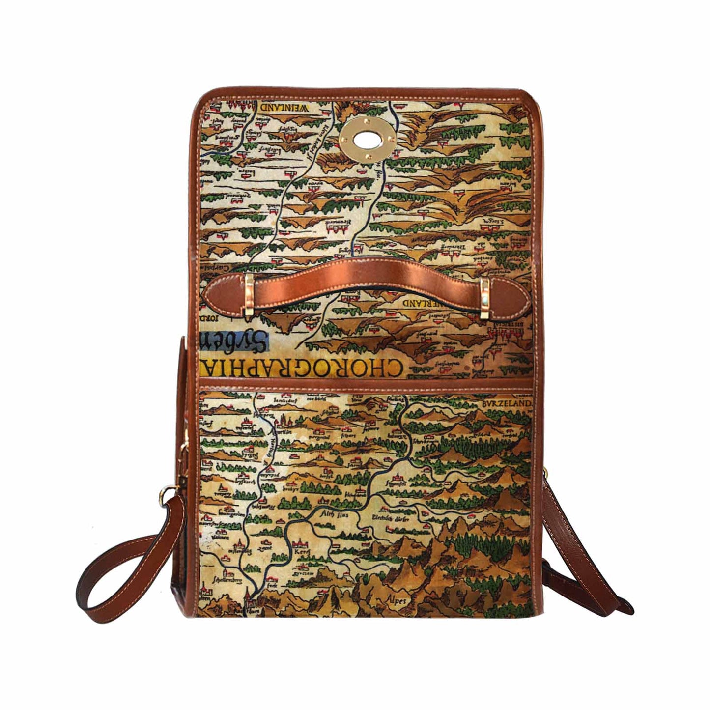 Antique Map Handbag, Model 1695341, Design 48