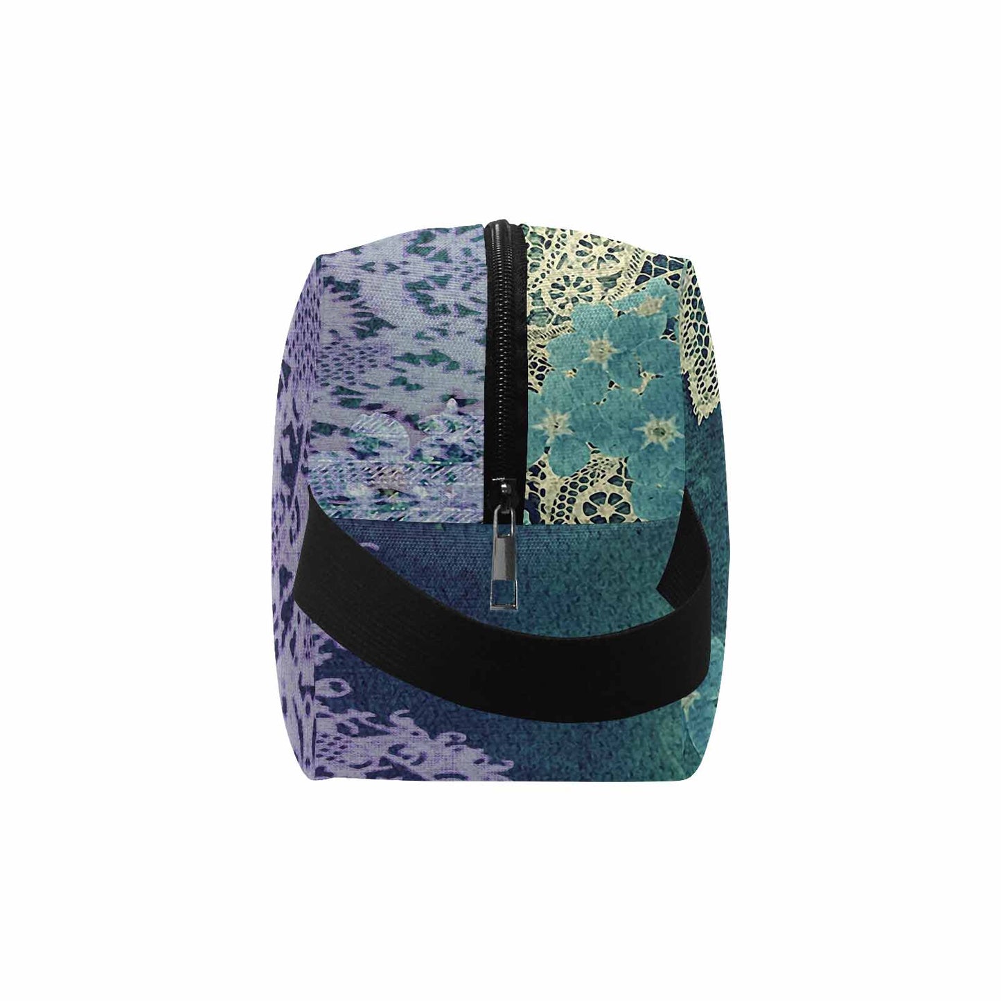 Victorian lace print toiletry comestic bag, design 05