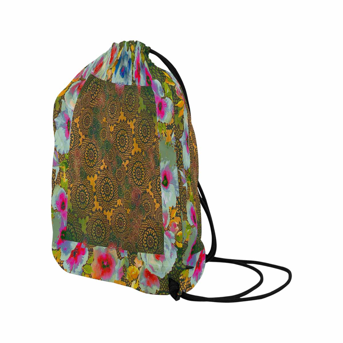 Victorian lace DRAWSTRING BAG, LARGE, design 15