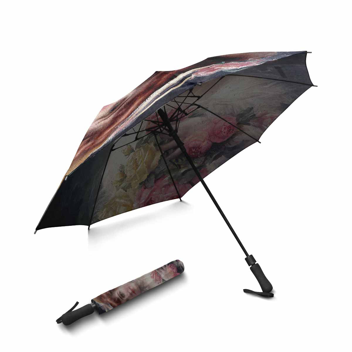 Victorian Lady Design UMBRELLA, BEAUTY WITH FLOWERS Model U05-C20