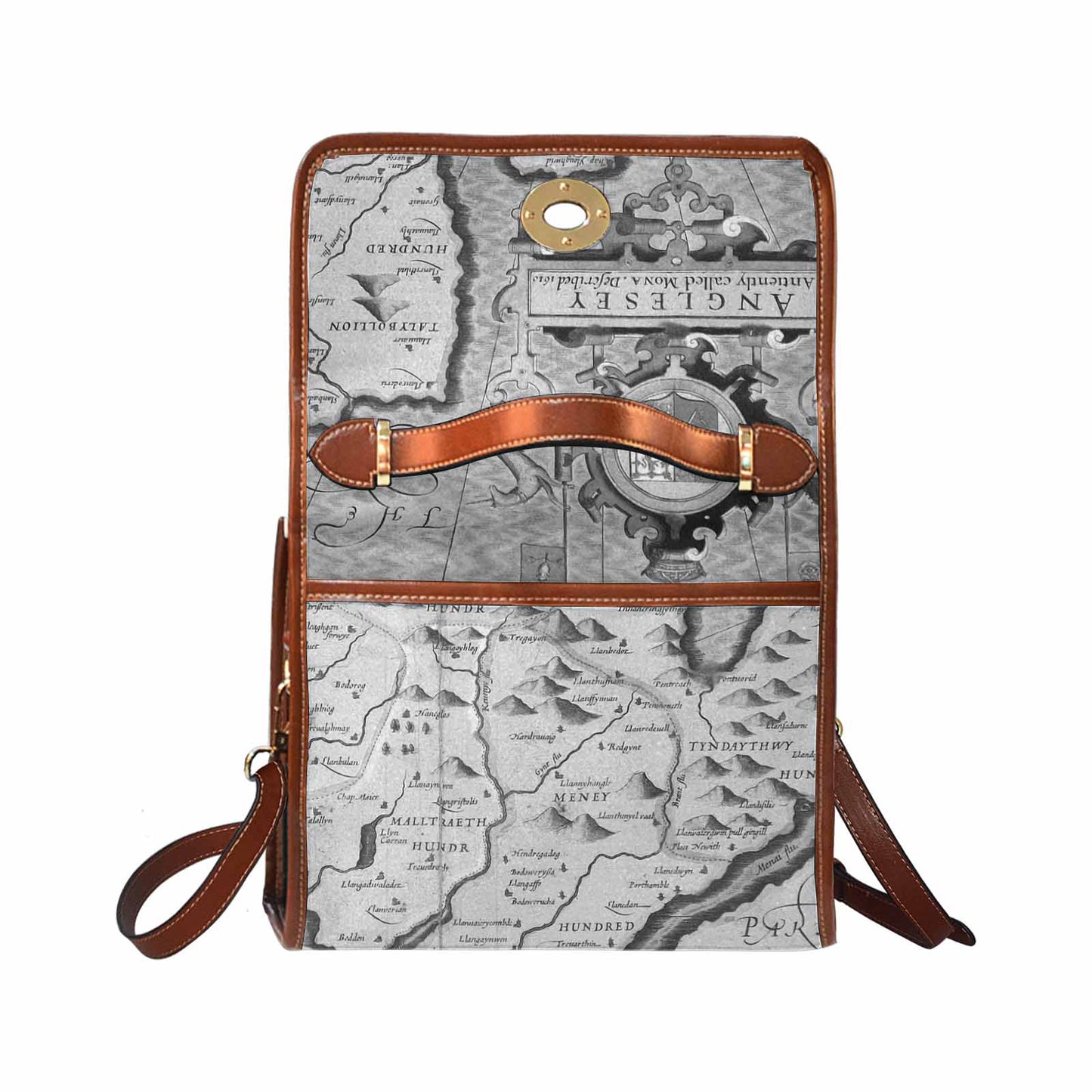 Antique Map Handbag, Model 1695341, Design 11