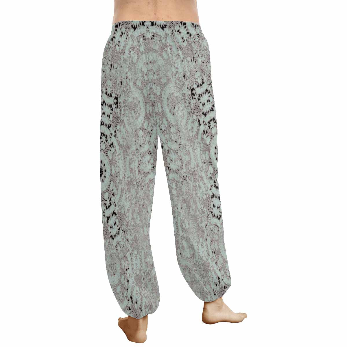 Victorian lace print Haram pants, loose comfy pants design 51
