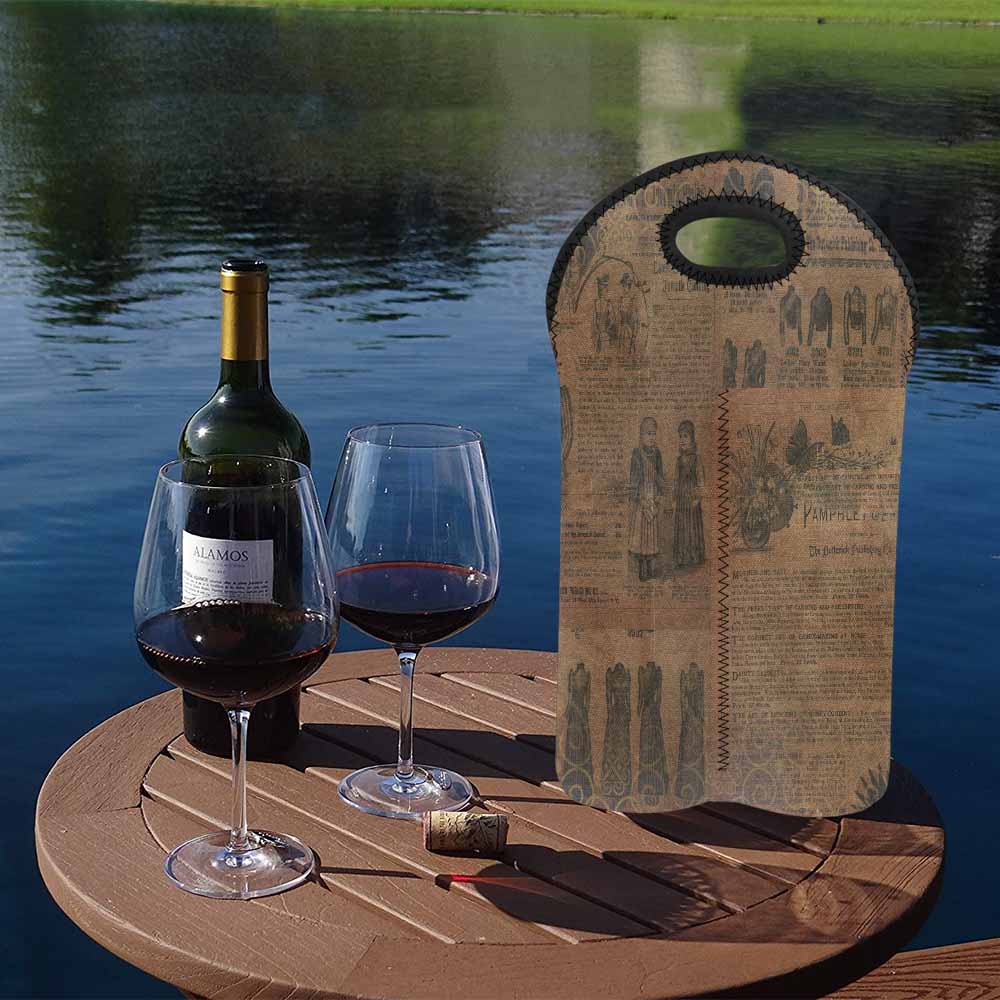 2 Bottle General Victorian wine bag, Design 39
