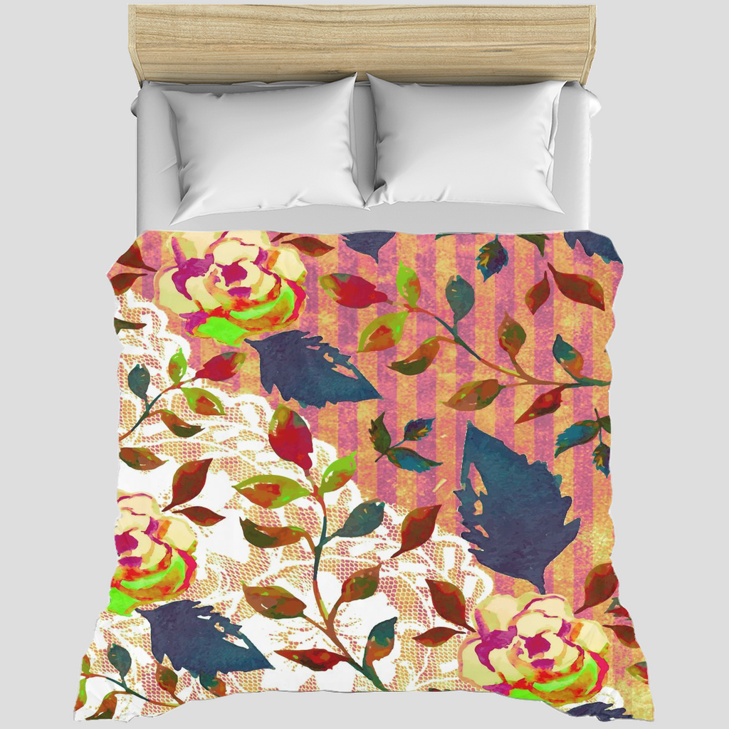 Victorian lace duvet cover, King, queen or twin, Design 22