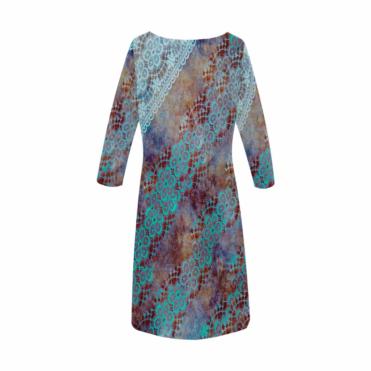 Victorian printed lace loose dress, Design 37