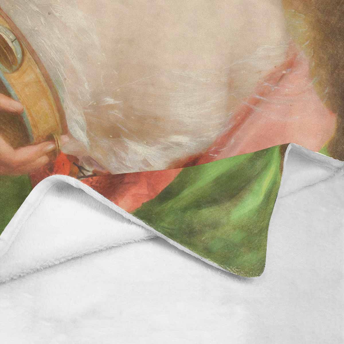 Victorian Lady Design BLANKET, LARGE 60 in x 80 in, Tambourine Girl