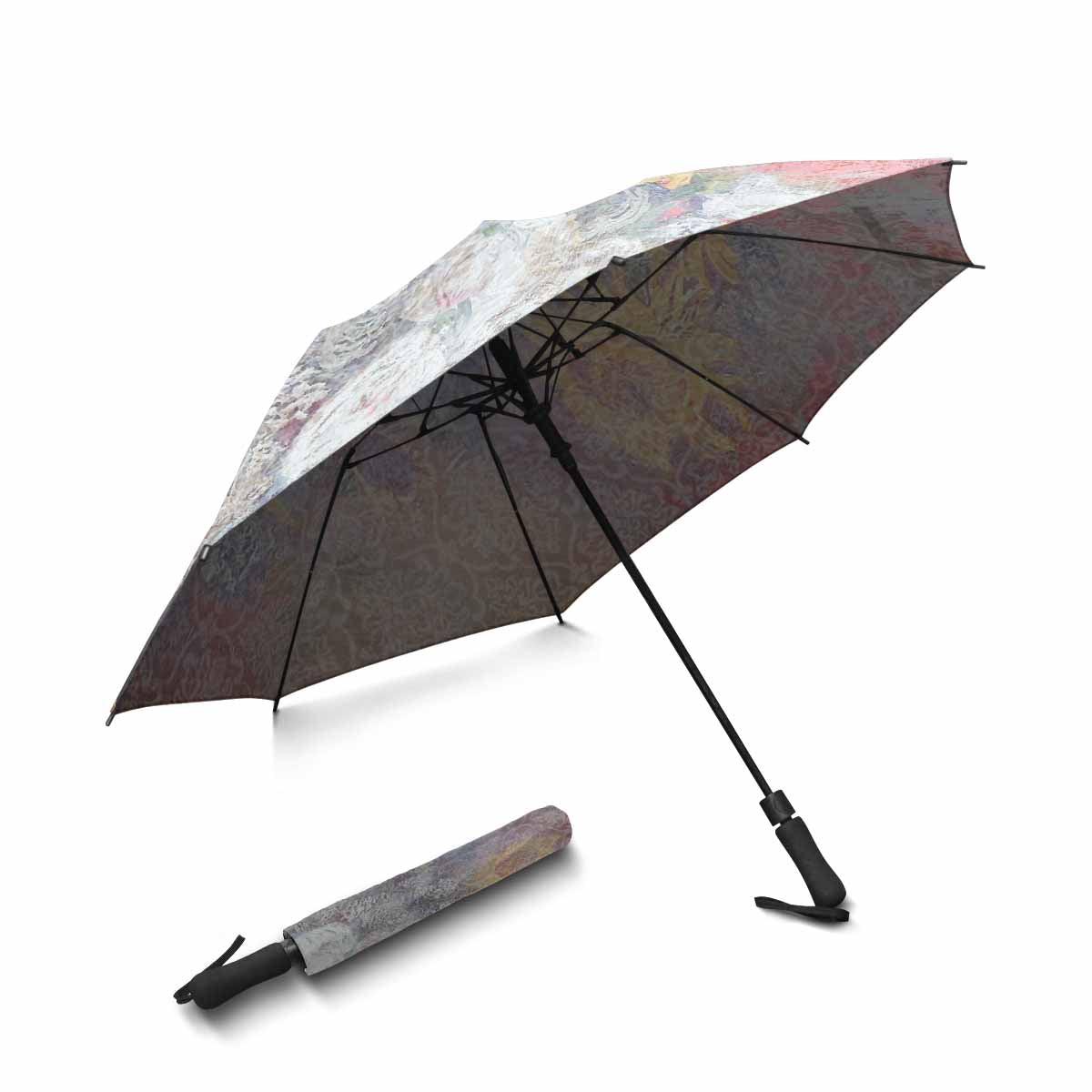 Victorian floral UMBRELLA, Mod U05, Design 54x